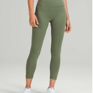 Lululemon Wunder Train Leggings 25" Green Twill Size 4
